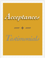 
Acceptances
—+—
Testimonials
 